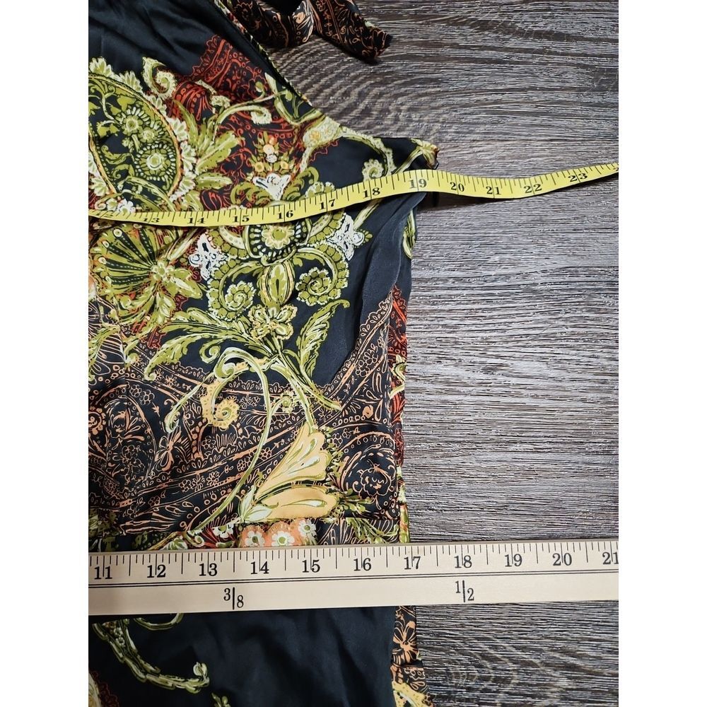 Tahari Women Halter‎ Side Tie Neck Paisley Maxi Dress Size 14 Sleeveless - Picture 9 of 11